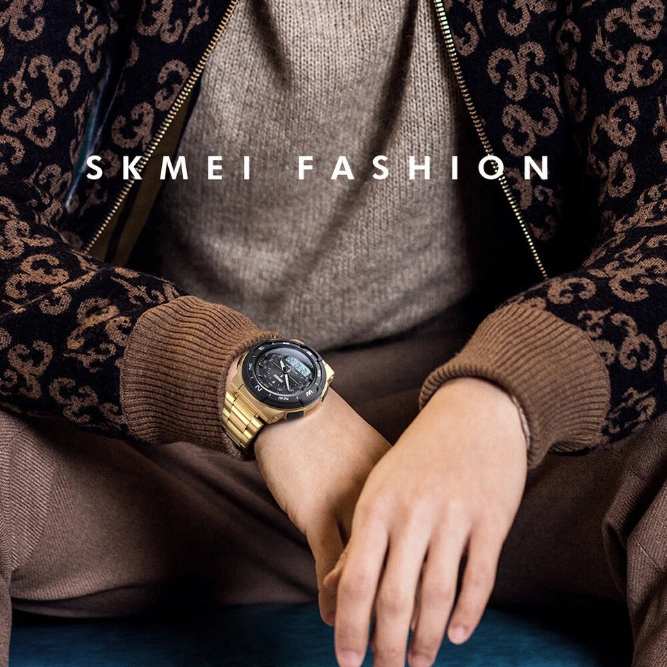 Skmei - 1370 - Navitech Dual Display Watch - Gold image 2