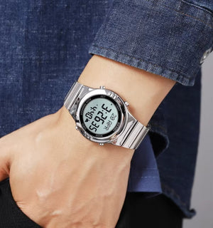 Skmei - 2200 - Qibla Azan Time Reminder Prayer Watch - silver image 2