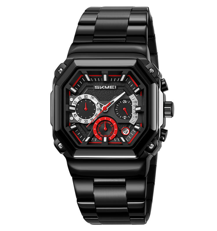 Skmei - 9359 - Quartz Chronograph Heavy-Duty Metal Build - red image 0