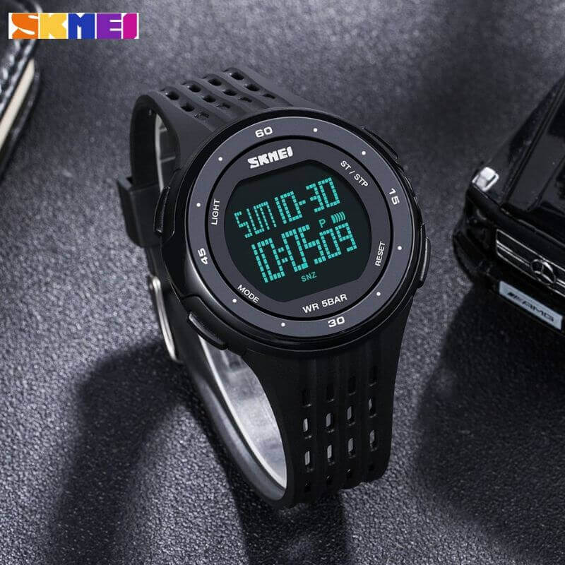 Skmei - 1219 - Digital Time Sports - Black image 3