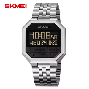 Skmei - 2350 - Digital MultifunctionalSports Watch with Dual Time - Silver image 2