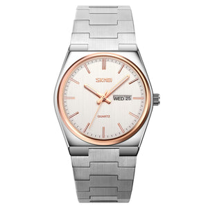 Skmei – 9288 – Business Class Luxury Watch – Silver/RoseGold/Silver image 0