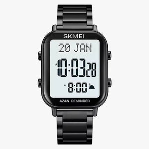 SKMEI - 2135 - Qibla Azan Time Reminder Prayer Watch - black image 0