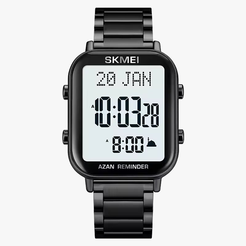 SKMEI - 2135 - Qibla Azan Time Reminder Prayer Watch - black image 0