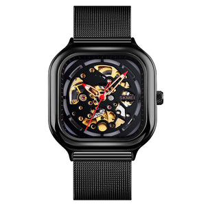 SKMEI - 9184 - Premium Automatic Skeleton Watch - black image 0