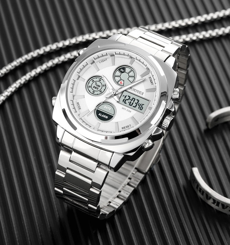 SKMEI - 1673 - High Quality Luxury Watch - Silver image 1