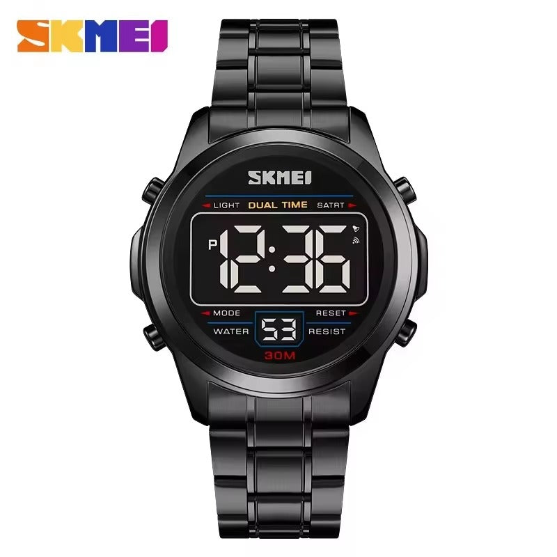 SKMEI - 2127 - Digital LED Waterproof Watch - Black/Black image 2