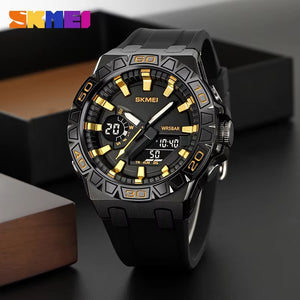 Skmei - 2276 - S-shock Sport Watch - Black/Gold image 2