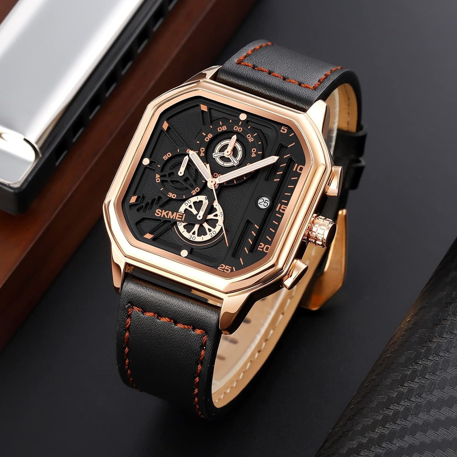 Skmei - 1963 - Waterproof Watch With Date Countdown - RoseGold image 0