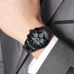 SKMEI - 2381 - Qibla Azan Time Reminder Prayer Watch - black image 3