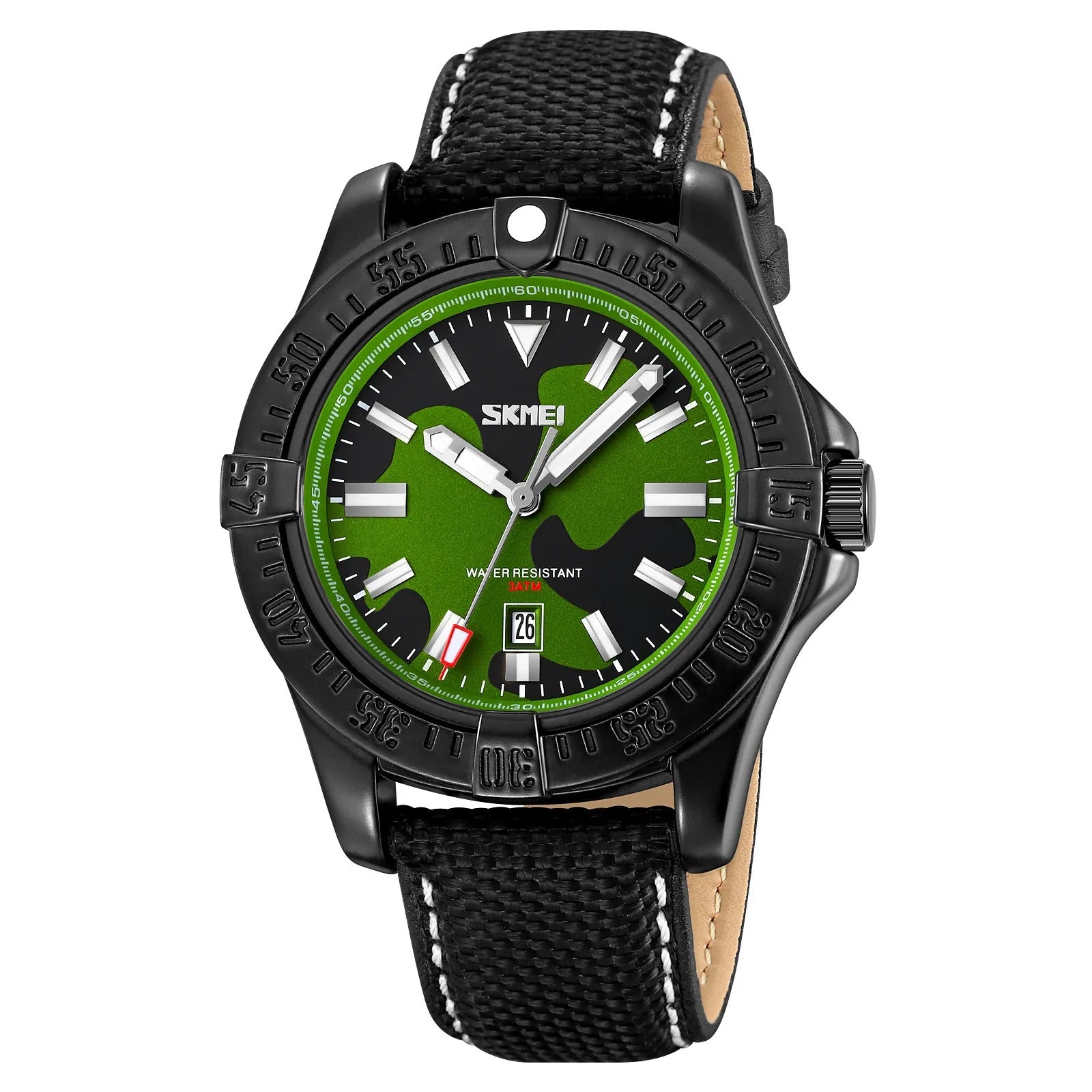 SKMEI - 9339 - High Quality Luxury Watch - Army/Green-Camouflage image 1