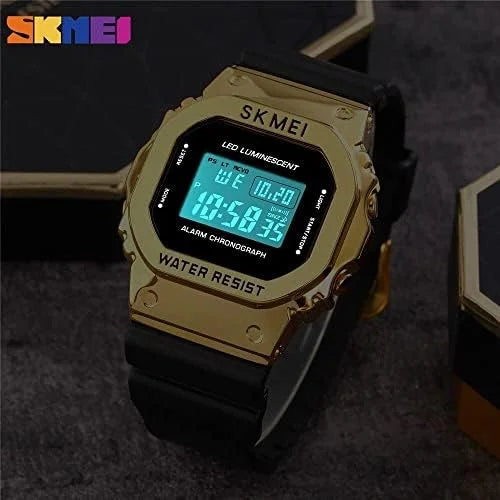 Skmei - 1851 - Digital LED Luminous Waterproof - Golden image 2