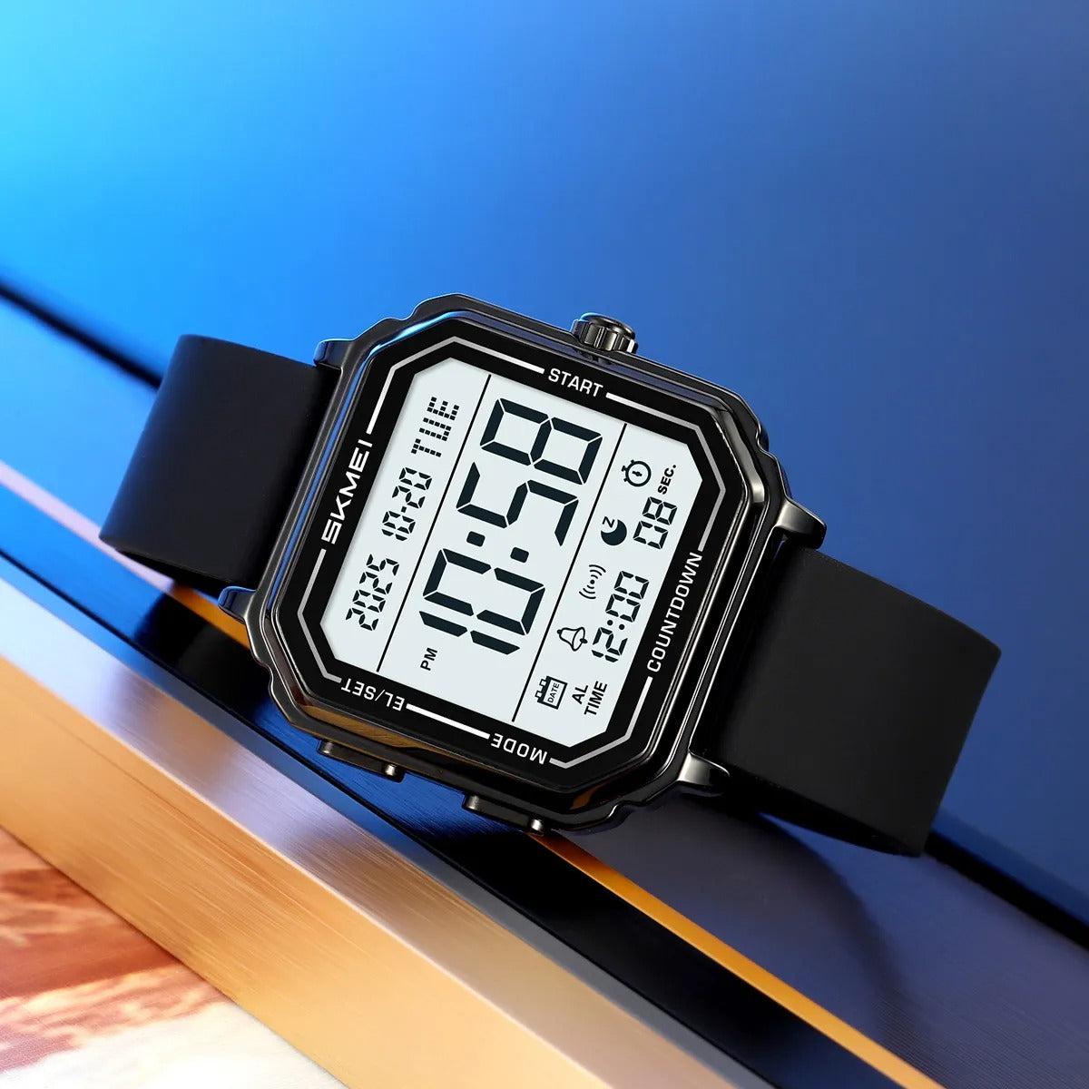 Skmei – 2559 – Digital Classic Sports Watch – Black / Silica image 1