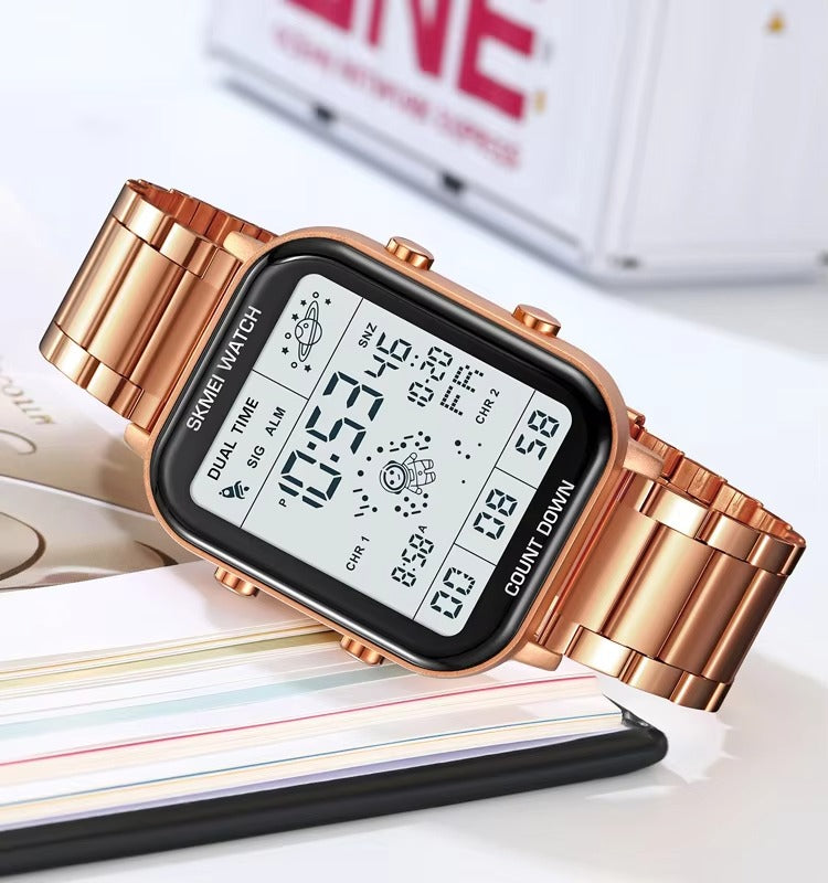 Skmei - 2301 - Digital Electronic Chronograph Sports Watch - rose gold image 1