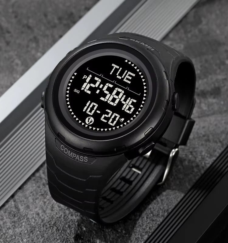 Skmei - 2166 - Step Master Digital Watch - Black/Black image 2
