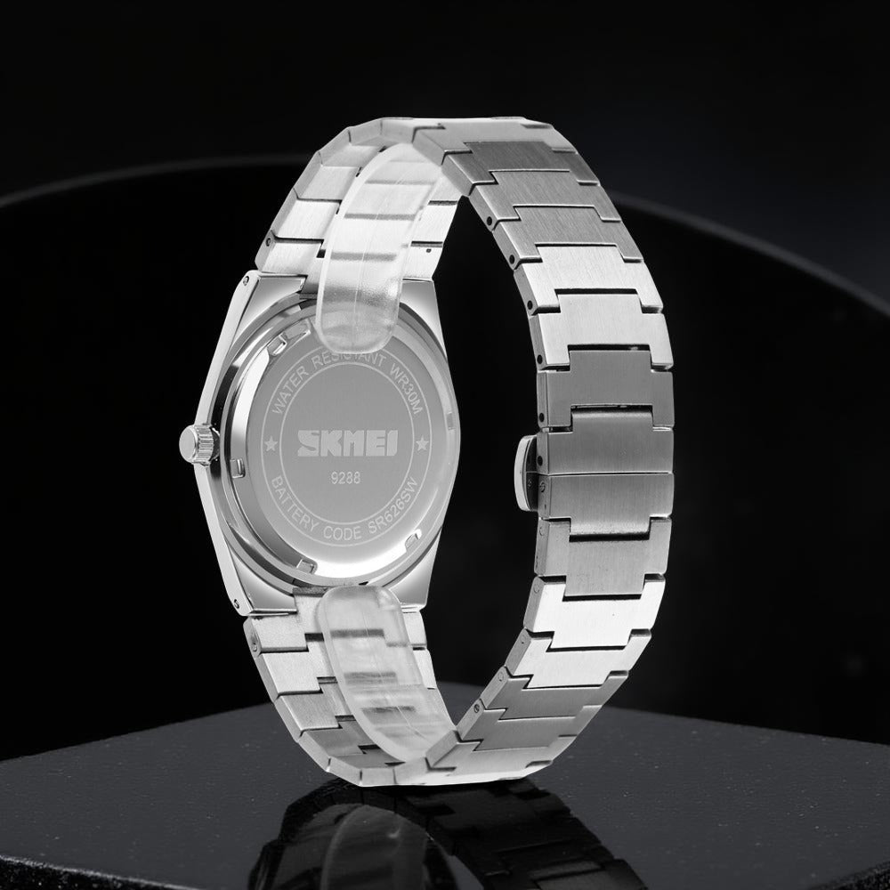 SKMEI - 9288 - Business Class Luxury Watch - Silver/Blue image 4