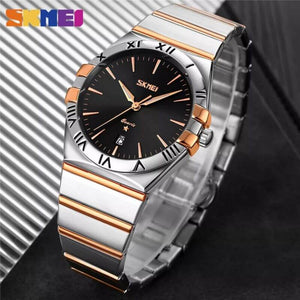 SKMEI - 9257 - Business Stainless Steel Band Men's Watch - rose gold/silver-black (man) image 2