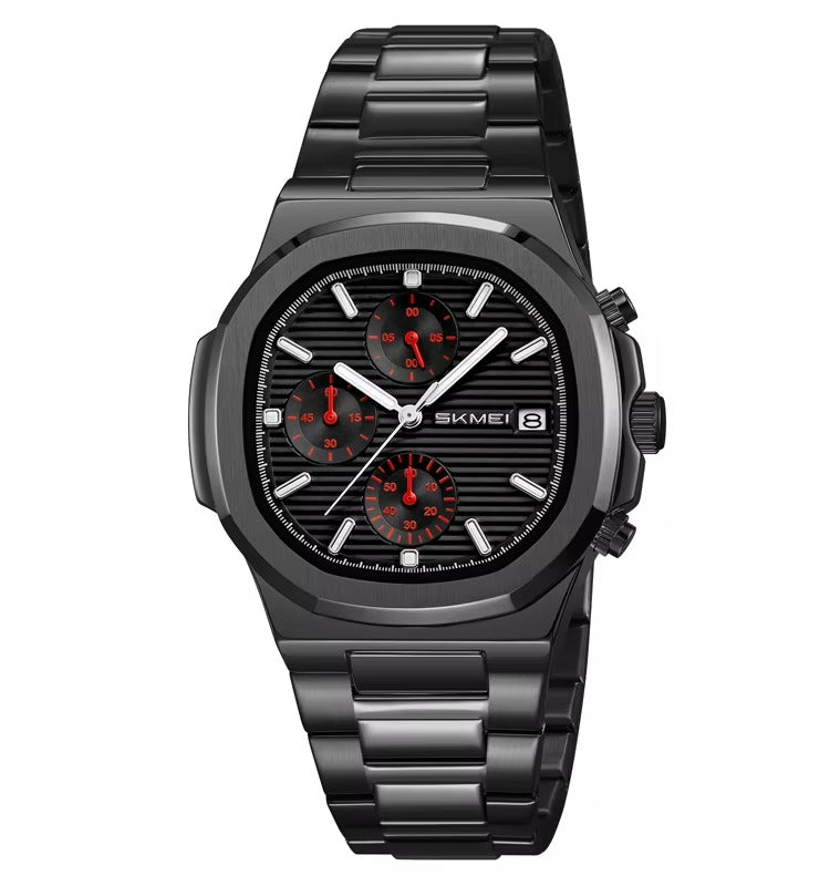 Skmei – 9374 – Chronograph Edition Watch – Black/Black image 1