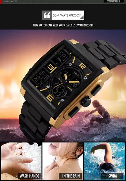 Skmei - 1274 - Luxury Digital Watch For Mens - Gold image 4