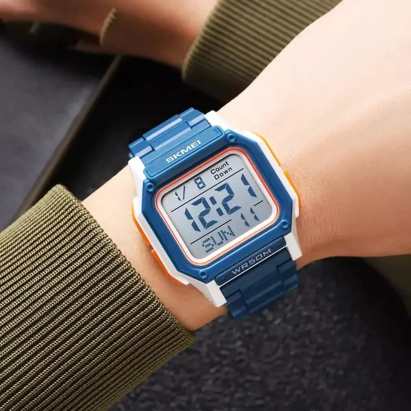 Skmei - 2264 - Multifunctional Sport Watch - Blue/White image 1