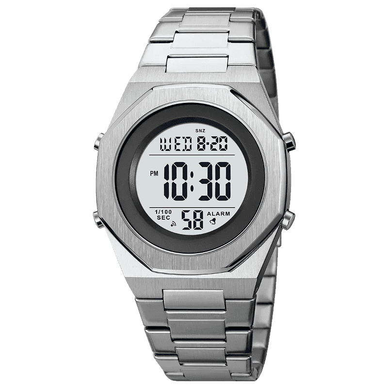 Skmei - 2066 - Digital Sports Waterproof Hand Multifunctional - Silver/White image 0