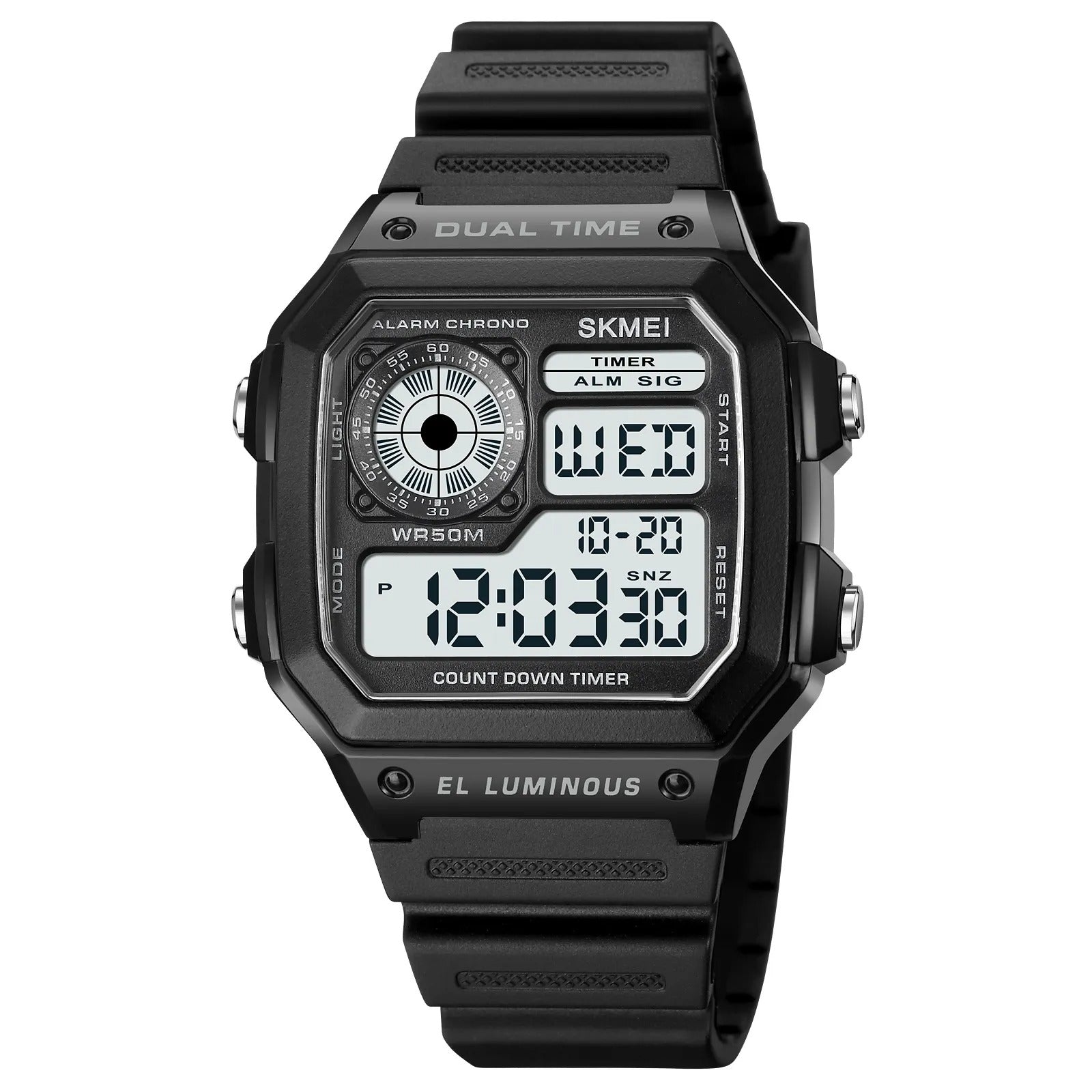 Skmei - 1998 - Digital Sports 50M Waterproof Watch - Black image 0