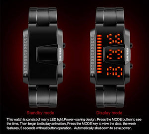 Skmei - 1179 - Digital Stainless Steel Watch - Black image 8