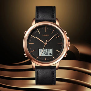 Skmei - 1652 (Strap) - Multifunctional Waterproof - RoseGold/White-Leather image 0