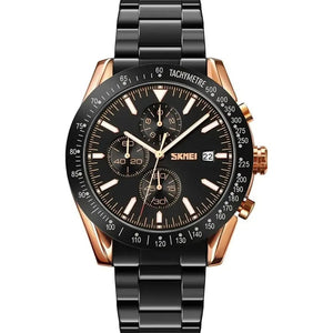 SKMEI - 9253 - Elite Chronograph Watch - Rosegold/Black-Steel image 3