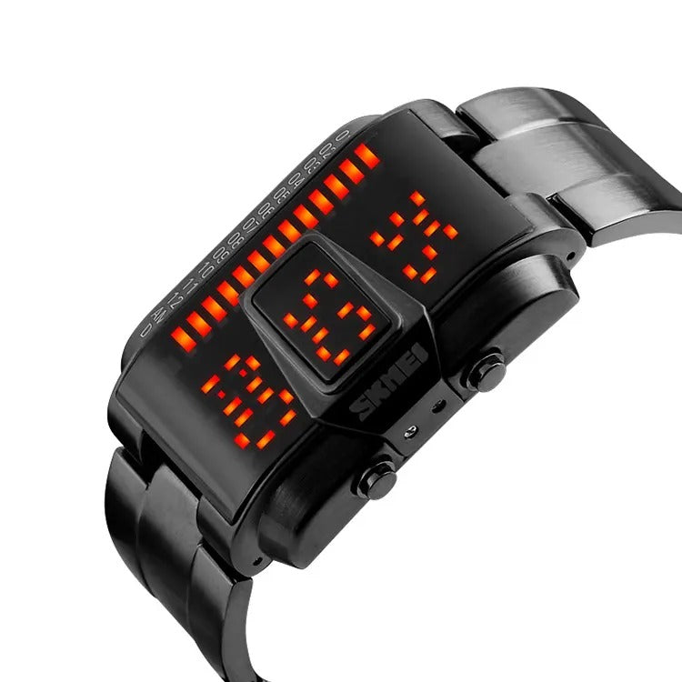 Skmei - 1179 - Digital Stainless Steel Watch - Black image 3