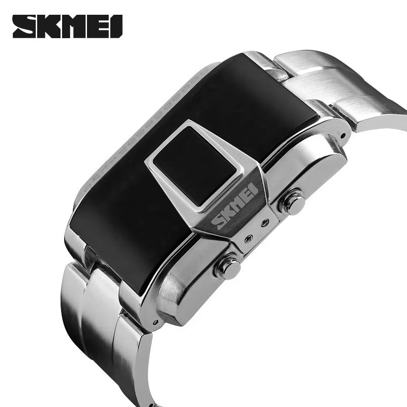 Skmei - 1179 - Digital Stainless Steel Watch - Silver image 2