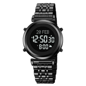 SKMEI - 2139 - Qibla Azan Time Reminder Prayer Watch - black-black image 0
