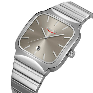 SKMEI 9361 Classic Minimal Square Watch - silver/grey