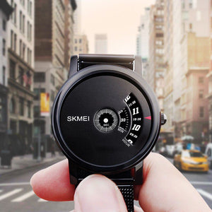 SKMEI -1260 - Waterproof Business Watch For Men - Black/Gun-Steel image 0