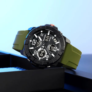 Skmei - 2487 - Urban Storm Dual Display Watch - Army Green image 1