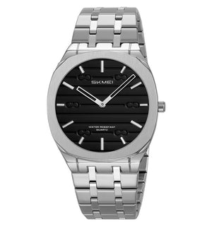 SKMEI - 9372 - Imperial Time Quartz Watch - Silver/Black image 3