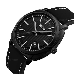 SKMEI - 9169 - Analog Quartz Leather Strap Watch - black image 0