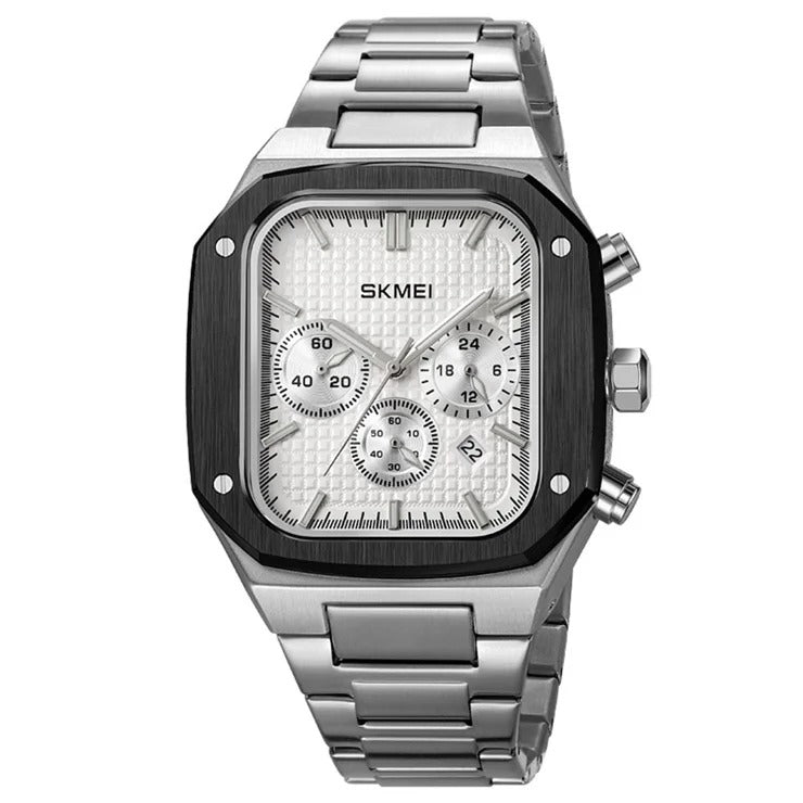SKMEI - 2201 - Square Chronograph Watch - Silver image 1