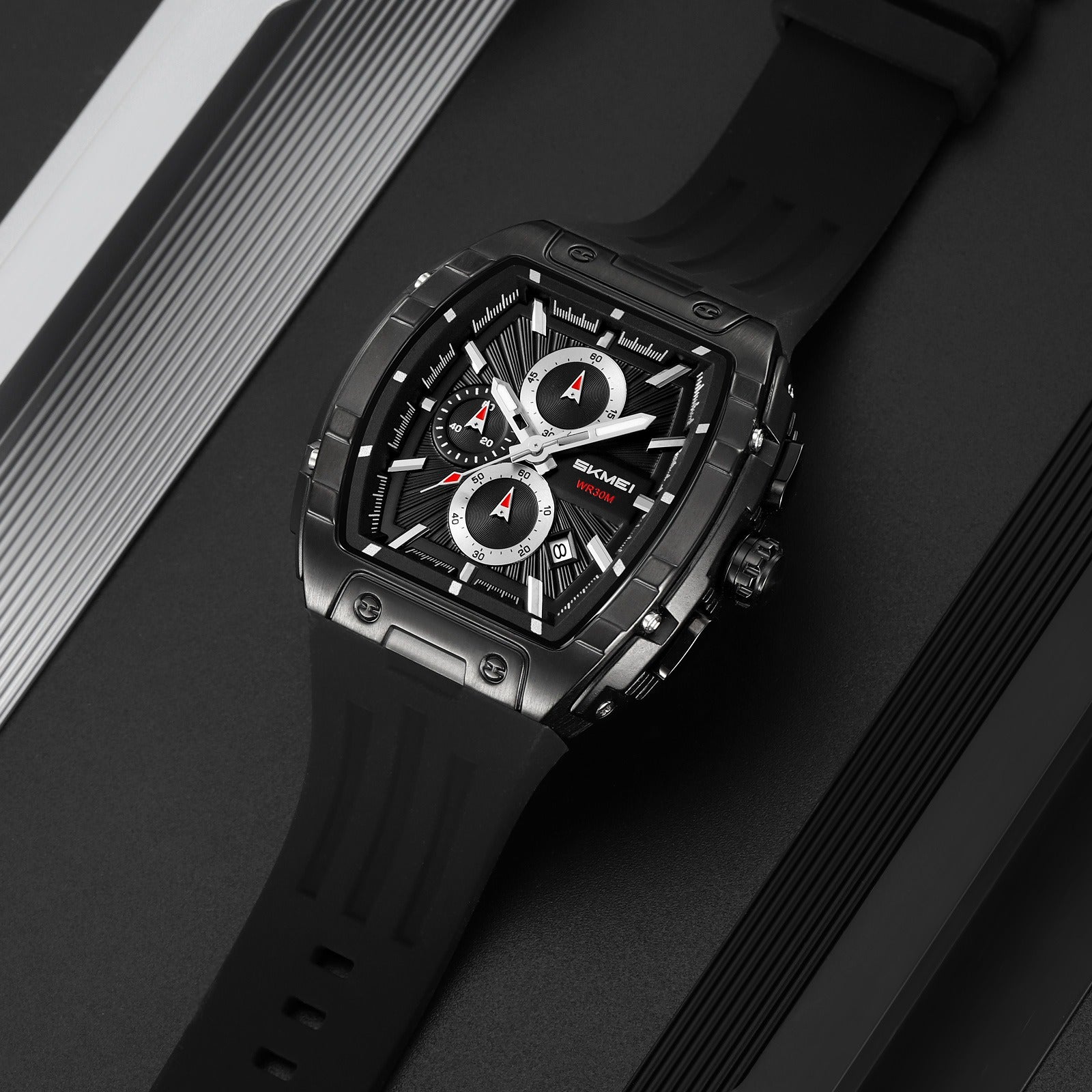 SKMEI - 2363 - High Quality Luxury Watch - Black image 4