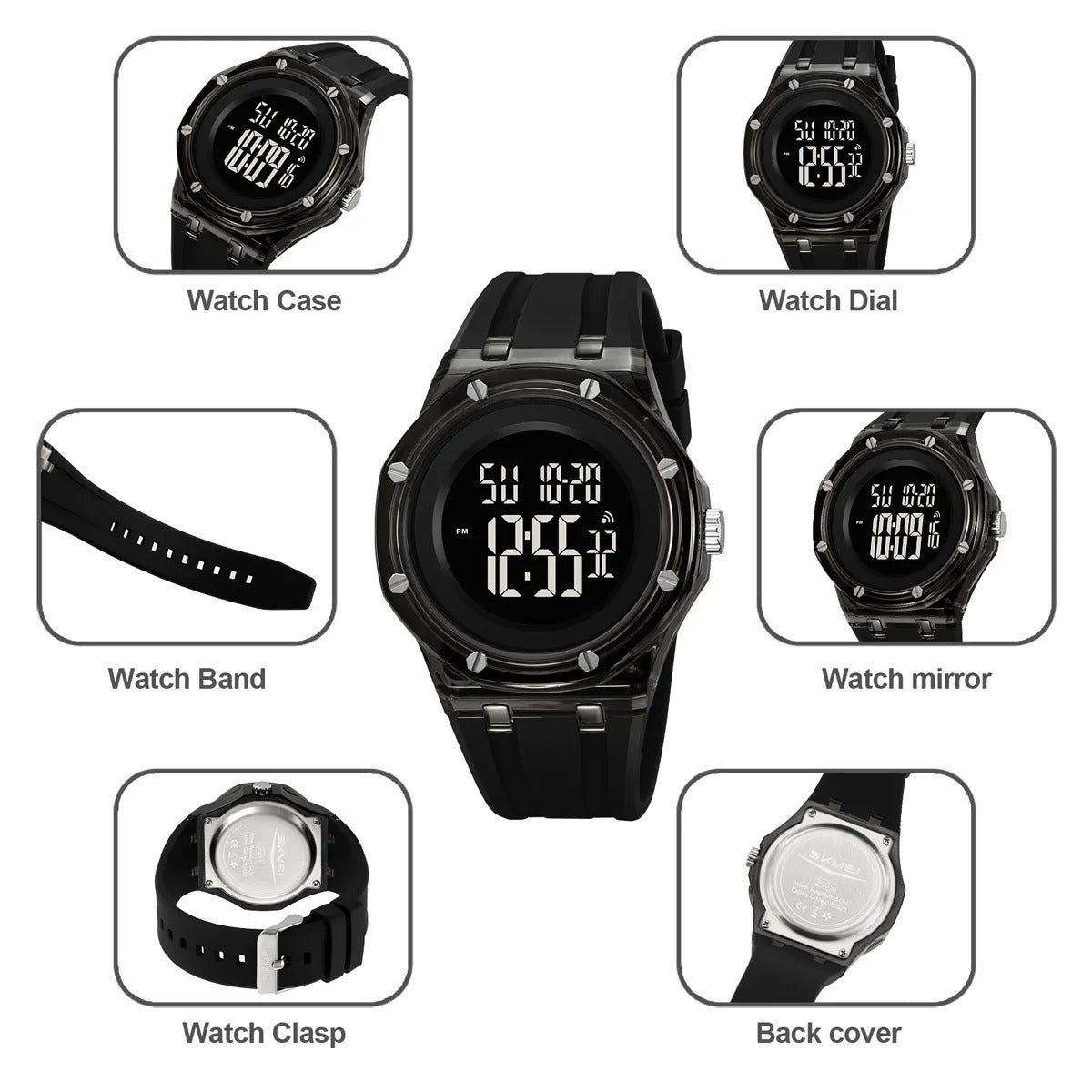 Skmei - 2489 - Stealth Core Digital Watch - Black/Black image 3