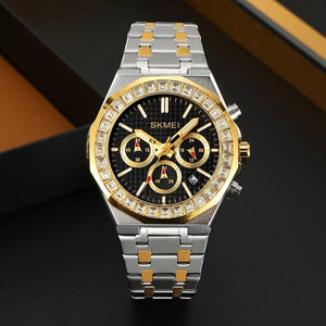 SKMEI - 2380 - High Quality Luxury Watch - Silver/Gold-Black image 0
