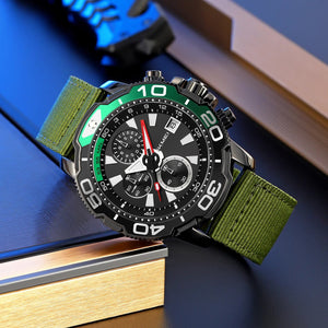 Skmei - 9381 - Men’s Sports Chronograph Watch - Army Green image 2