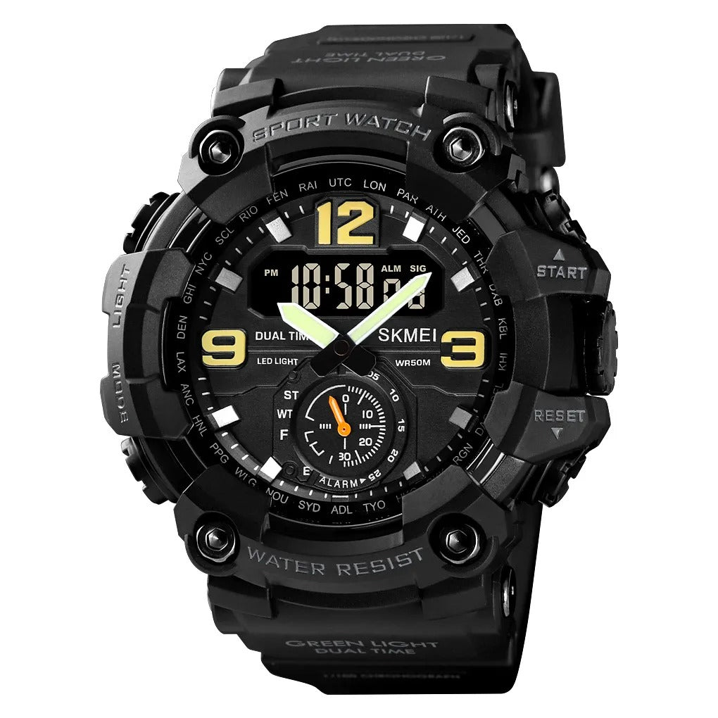Skmei - 1637 - Warrior Dual Display Watch - Black image 0