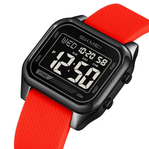 SKMEI 2496 - Digital LED Waterproof Watch - Black/Red