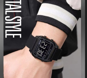 Skmei - 2496 - Digital LED Waterproof Watch - Black/Black image 3