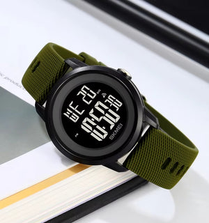 Skmei - 2218 - Active Day Digital Watch - ArmyGreen image 1