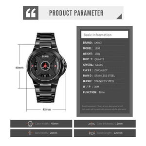 SKMEI - 1699 - Special Dial Quartz Wrist Watch - black image 5