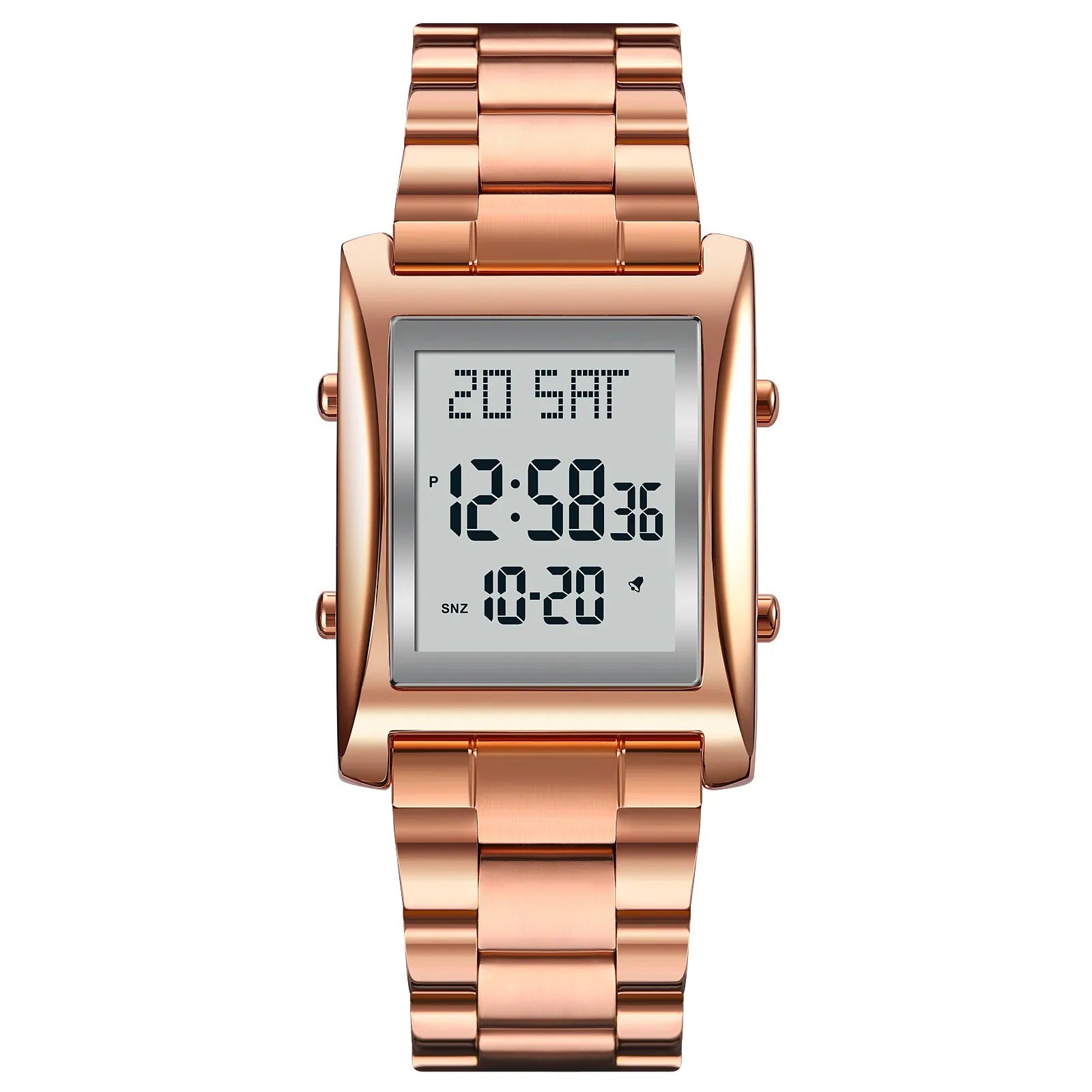 SKMEI 1812 Compact Square Digital Watch – Rose Gold image 0