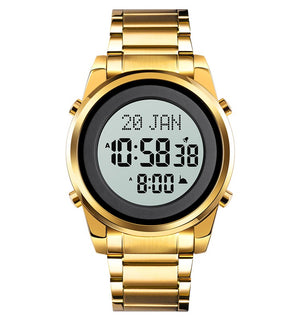 SKMEI - 1734 - Qibla Azan Time Reminder Prayer Watch - gold image 0