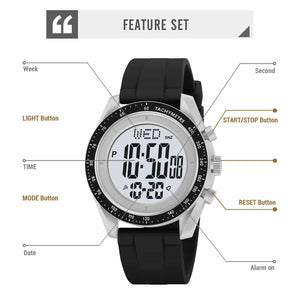 Skmei - 2045- Digital Multifunctional Luminous Waterproof - LightGrey image 3